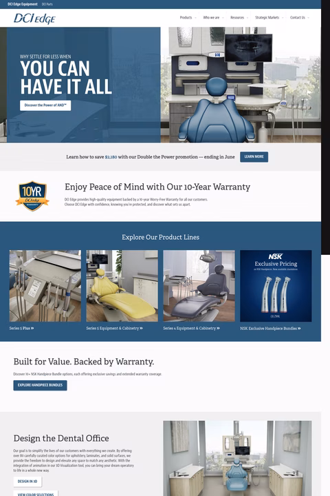 Dci-Edge-Dental-Equipment Homepage 1440px