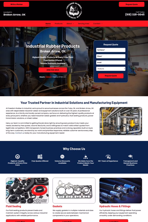 Freedom-Rubber Homepage 1440px