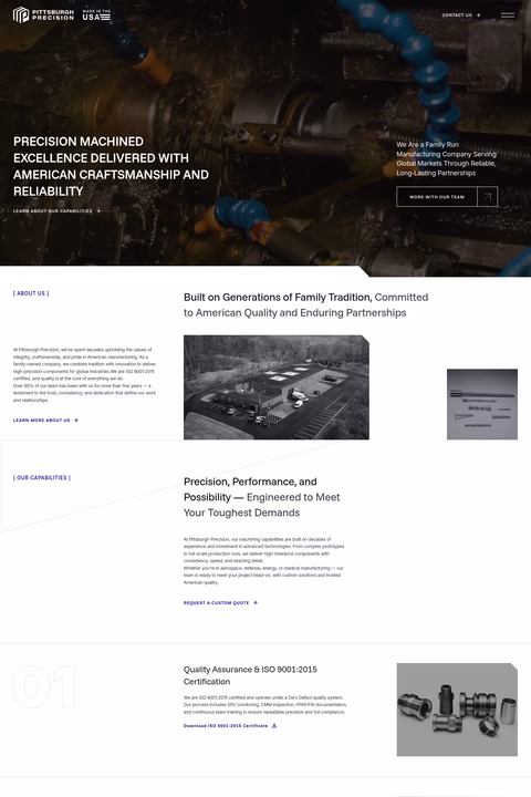 Pittsburgh-Precision-Turned-Products Homepage 1440px
