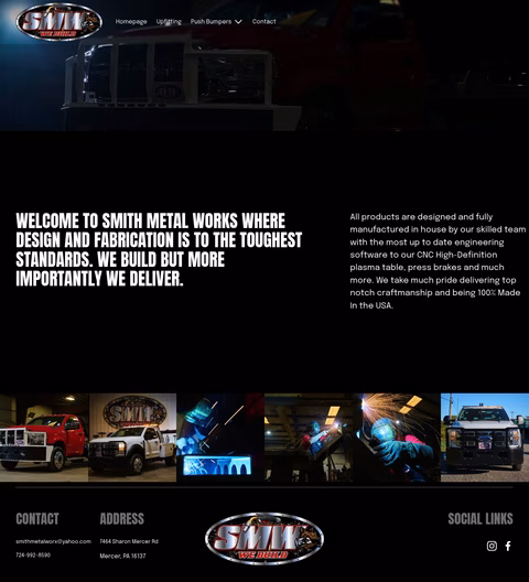 Smith-Metal-Works Homepage 1440px