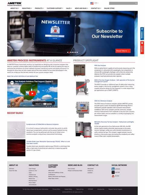 Ametek-Process-Instruments Homepage 1440px