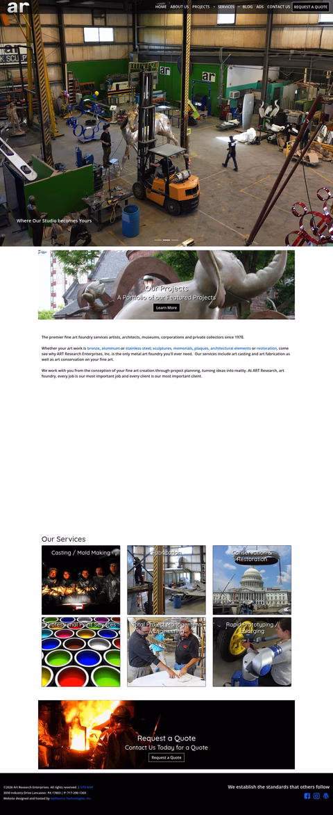 Art-Research-Enterprises Homepage 1440px