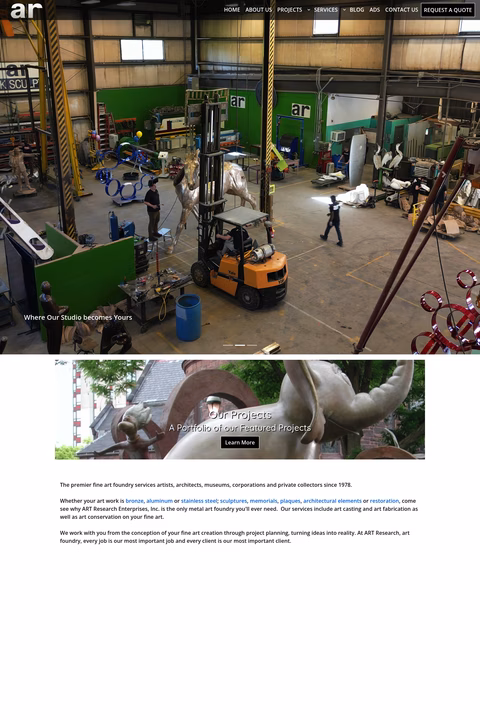 Art-Research-Enterprises Homepage 1440px