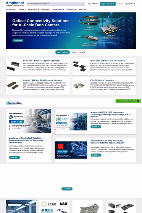 Amphenol-Communications-Solutions Homepage 1440px