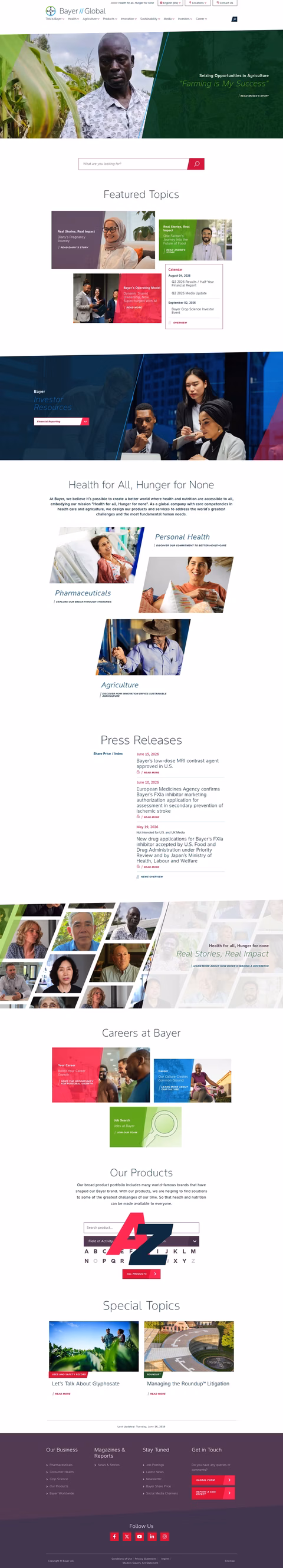 Bayer Homepage 1440px