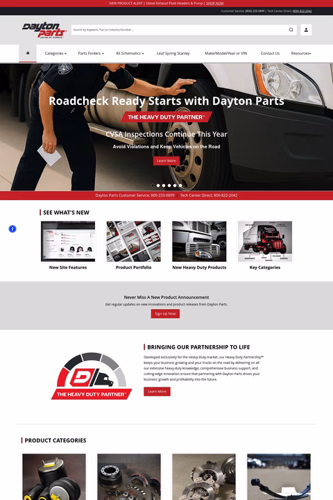Dayton-Parts Homepage 1440px