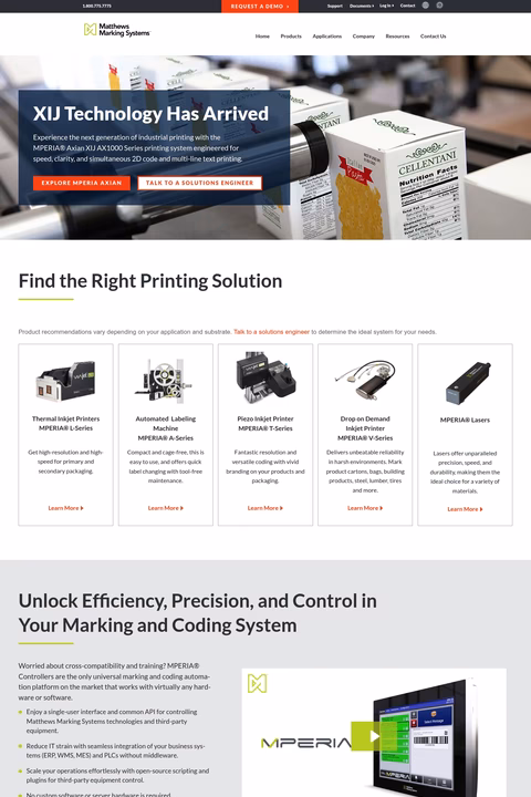 Matthews-Marking-Systems Homepage 1440px