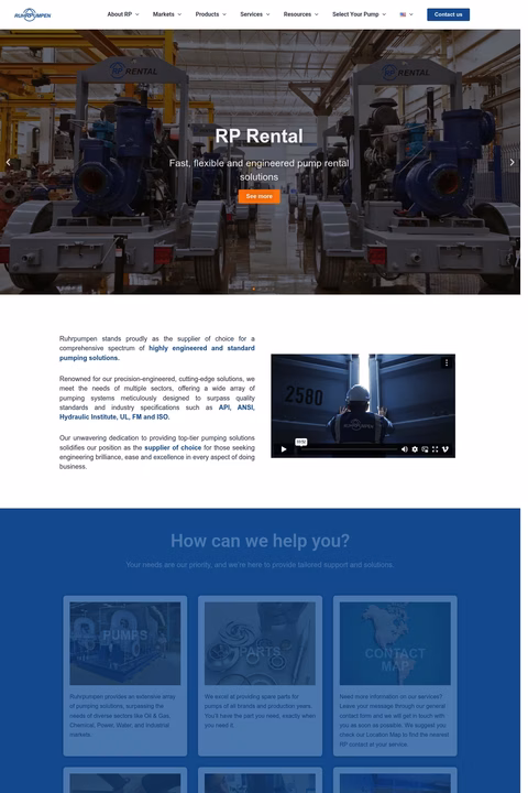 Ruhrpumpen Homepage 1440px