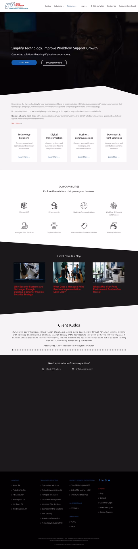 Kdi-Office-Technology Homepage 1440px
