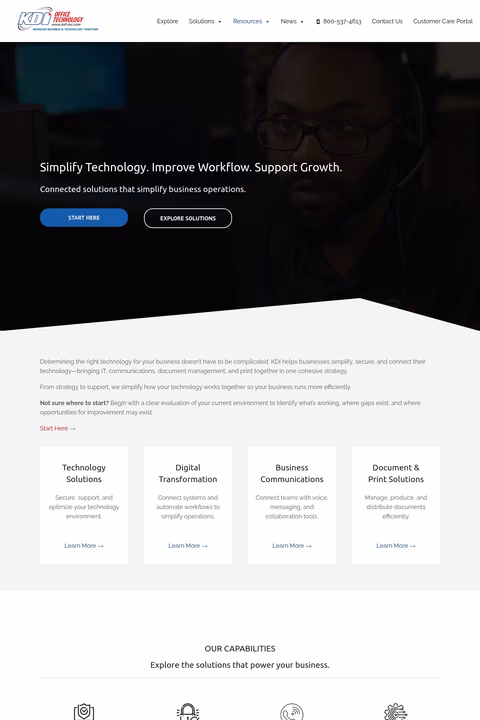 Kdi-Office-Technology Homepage 1440px
