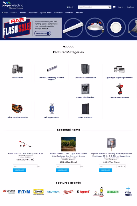 Cooper-Electric-Supply Homepage 1440px