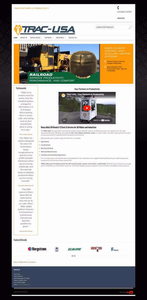 Trac-Usa Homepage 1440px