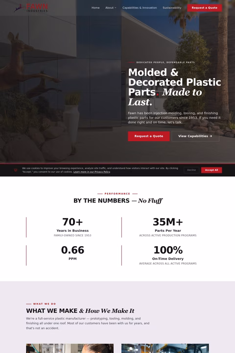 Fawn-Industries Homepage 1440px