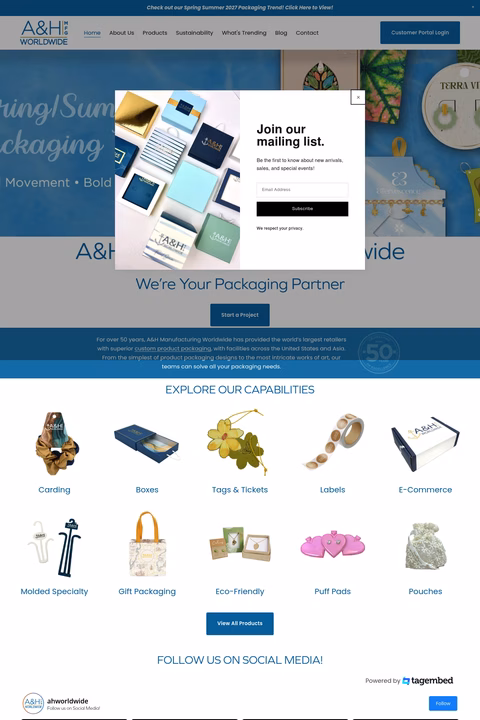 A-H-Manufacturing-Worldwide Homepage 1440px