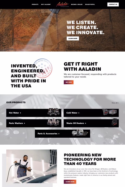Aaladin-Cleaning-Systems Homepage 1440px