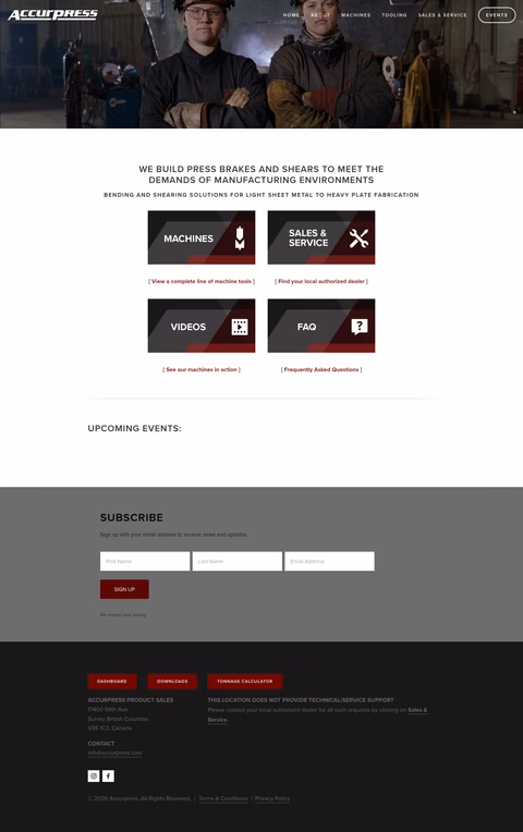 Accurpress Homepage 1440px