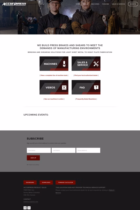 Accurpress Homepage 1440px