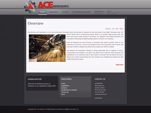 Ace-Machine-Metal-Fabrication Homepage 1440px