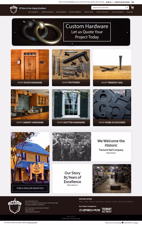 Acorn-Manufacturing Homepage 1440px