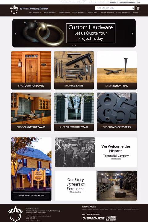 Acorn-Manufacturing Homepage 1440px