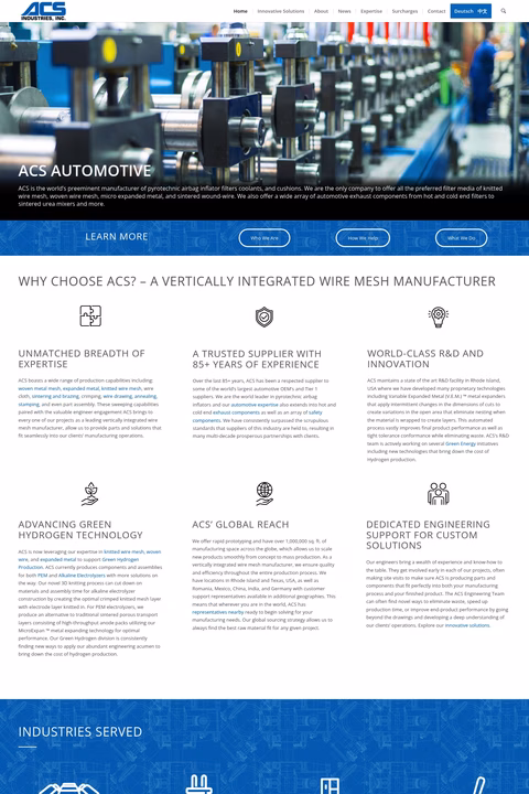 Acs-Industries Homepage 1440px