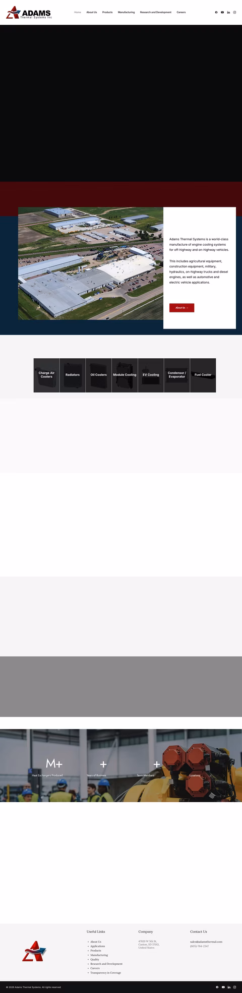 Adams-Thermal-Systems Homepage 1440px