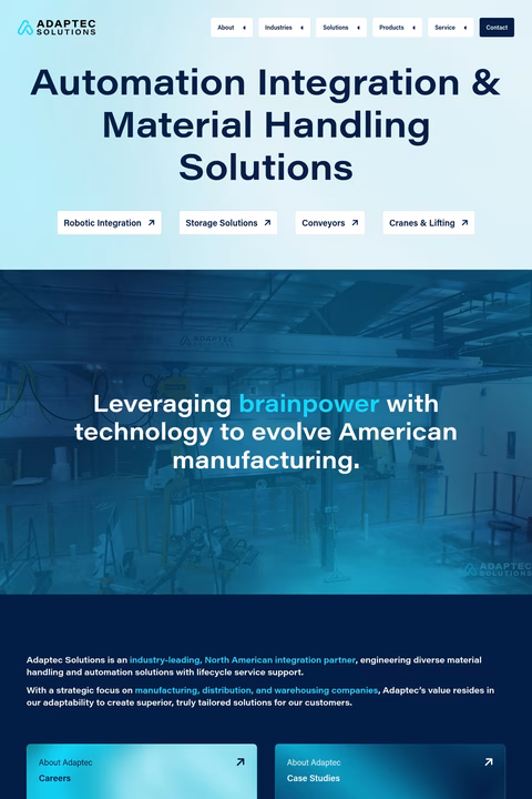 Adaptec-Solutions Homepage 1440px