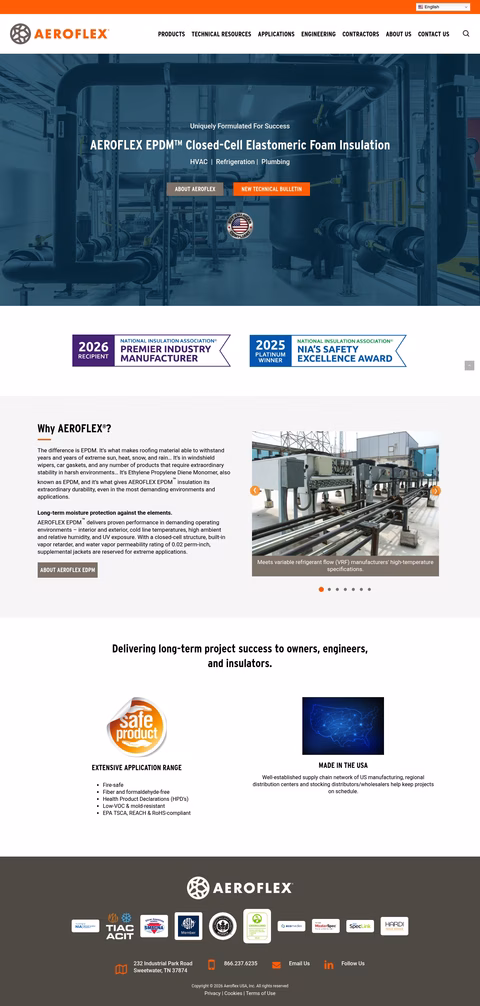 Aeroflex-Usa Homepage 1440px