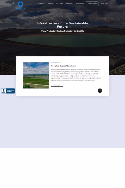 Agru-America Homepage 1440px