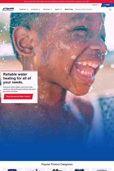 American-Water-Heaters Homepage 1440px