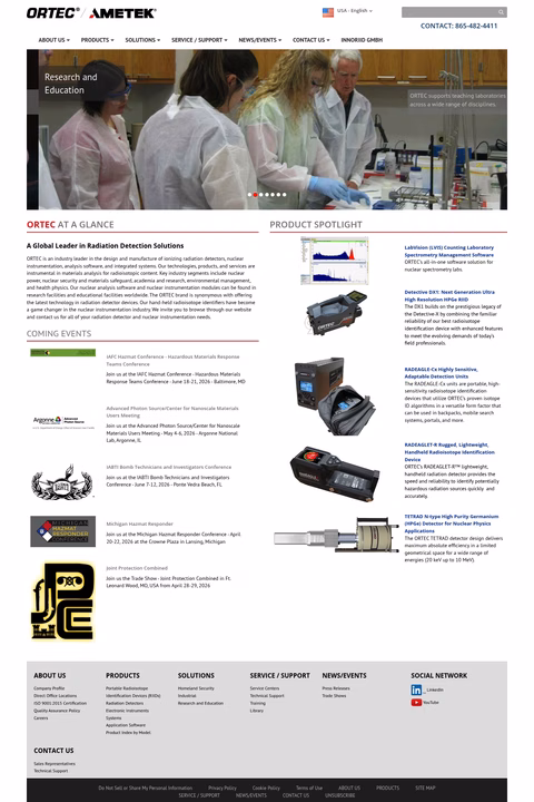 Amtek-Ortec Homepage 1440px