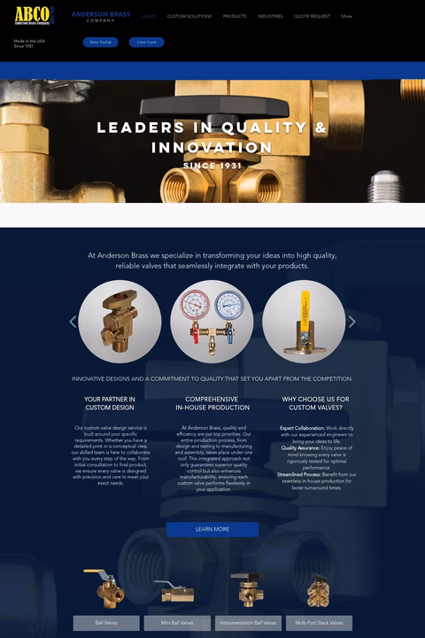Anderson-Brass-Company Homepage 1440px