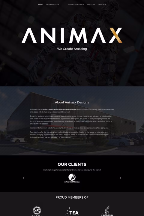 Animax-Designs Homepage 1440px