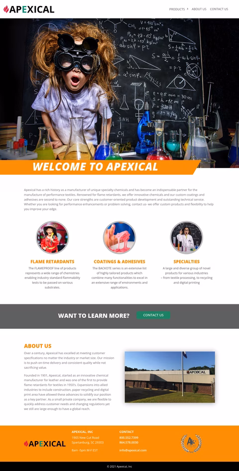 Apexical Homepage 1440px