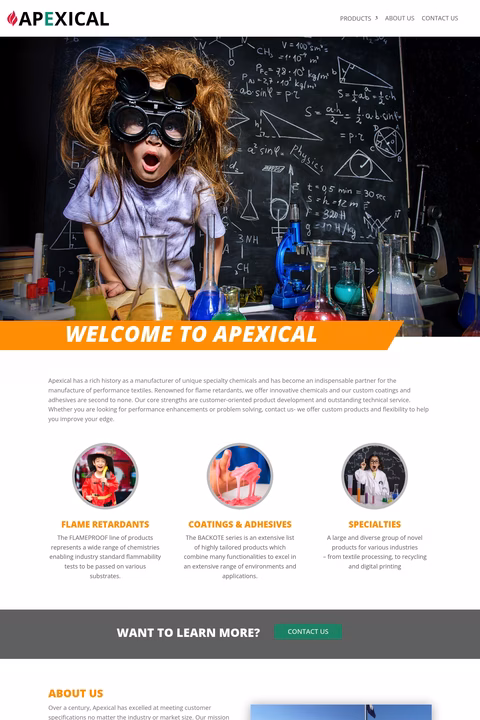 Apexical Homepage 1440px