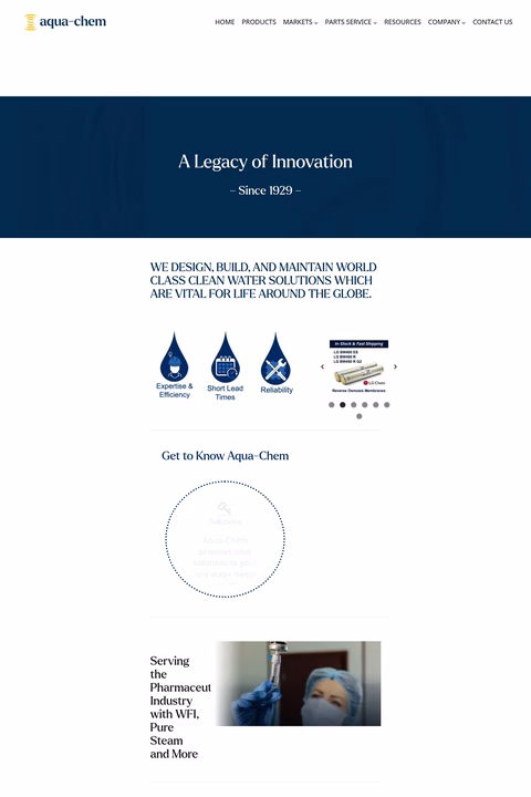 Aqua-Chem Homepage 1440px