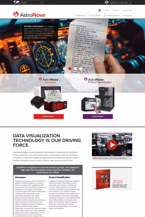 Astronova Homepage 1440px