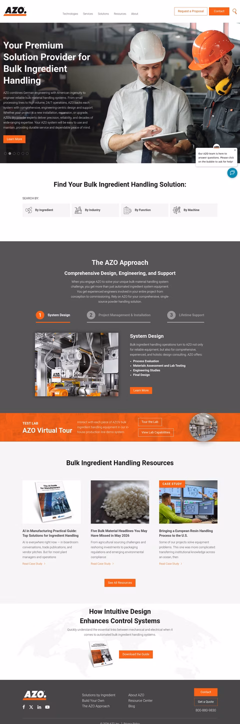 Azo-Bulk-Ingredient-Handling-Systems Homepage 1440px