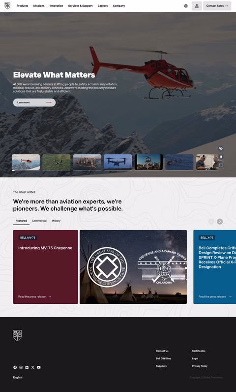 Bell-Textron Homepage 1440px