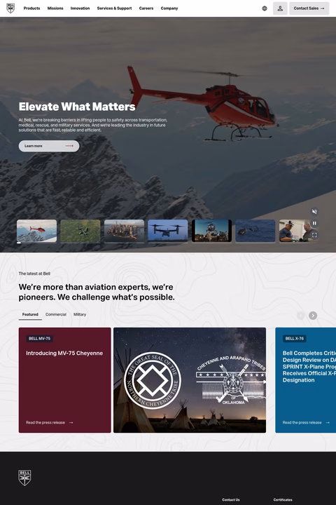 Bell-Textron Homepage 1440px