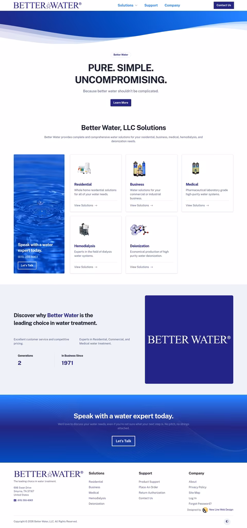 Better-Water Homepage 1440px
