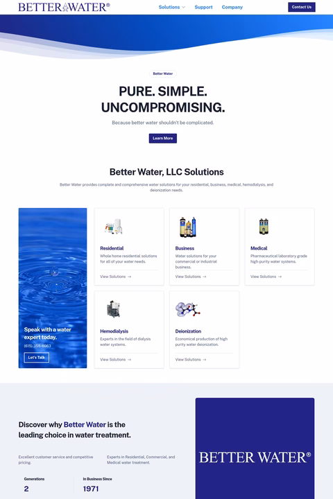 Better-Water Homepage 1440px