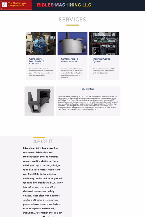 Bibles-Machining Homepage 1440px