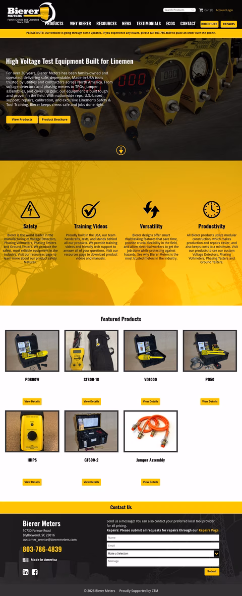 Bierer-Meters Homepage 1440px