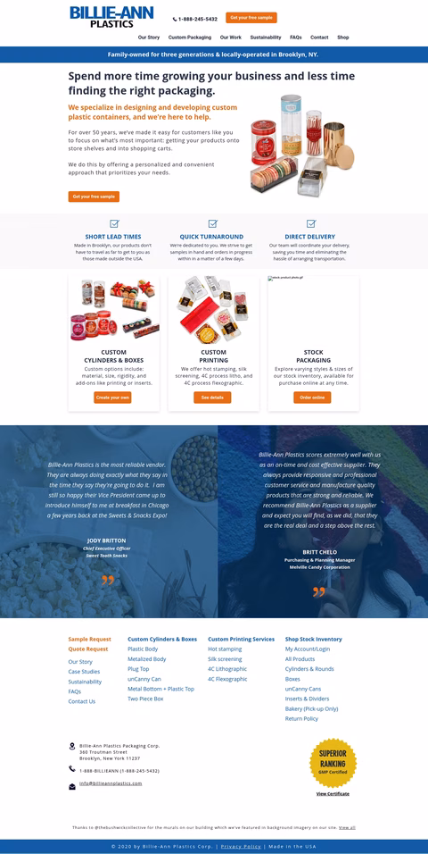 Billie-Ann-Plastics Homepage 1440px