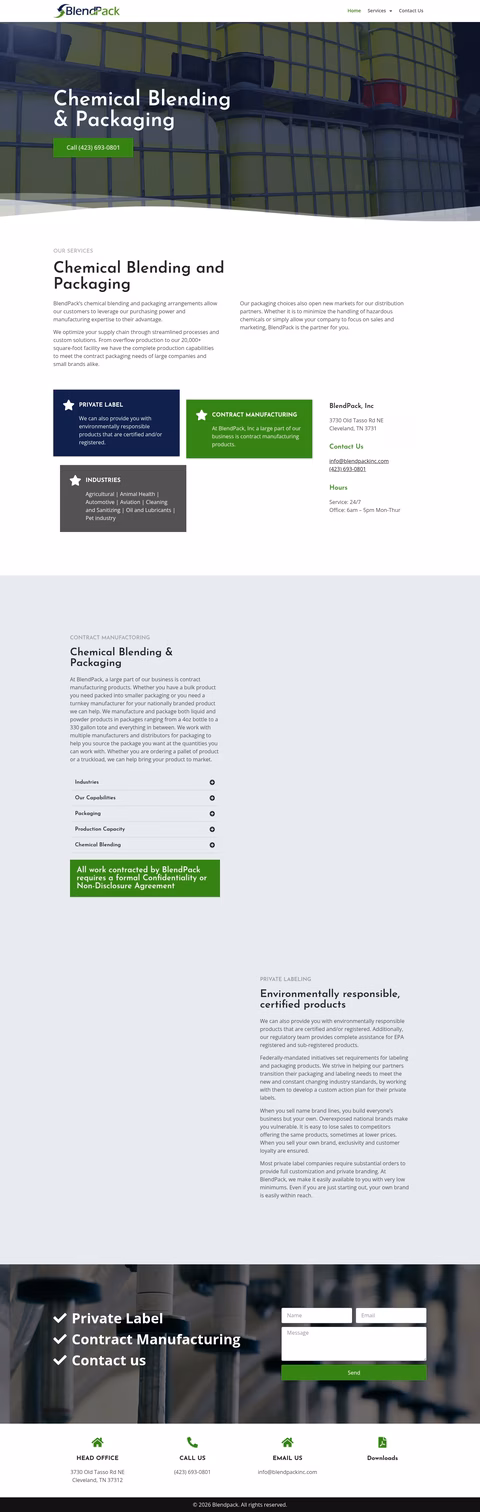 Blendpack Homepage 1440px