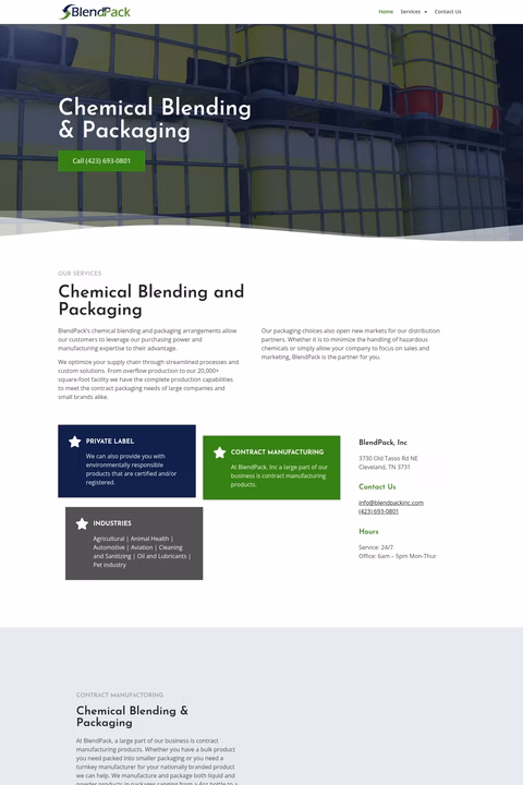 Blendpack Homepage 1440px
