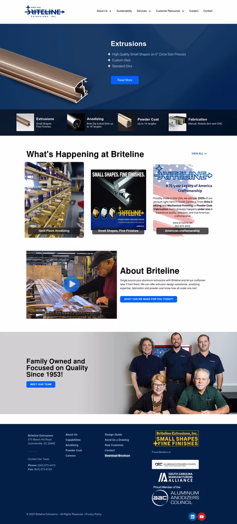 Briteline-Extrusions Homepage 1440px