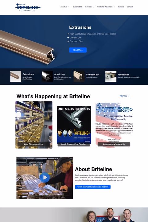 Briteline-Extrusions Homepage 1440px