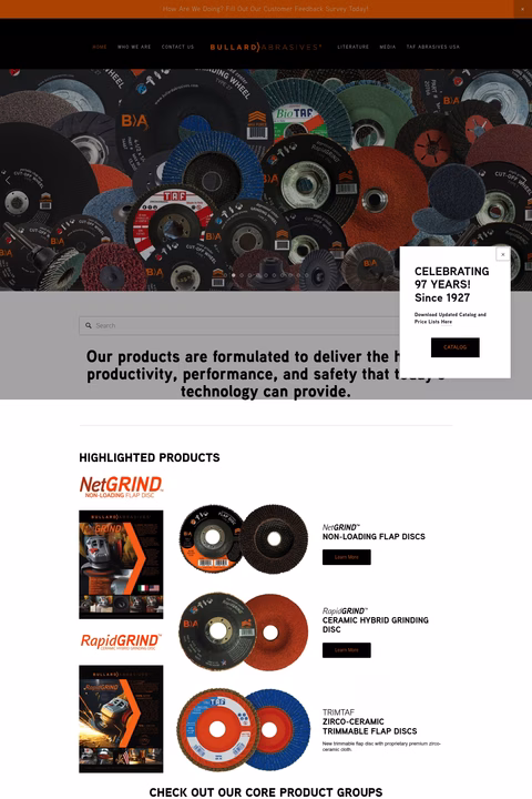 Bullard-Abrasives Homepage 1440px